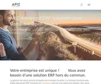 Apizsolutions.com(APIZ Advanced ERP Solutions pour Compiere ERP Open Source) Screenshot