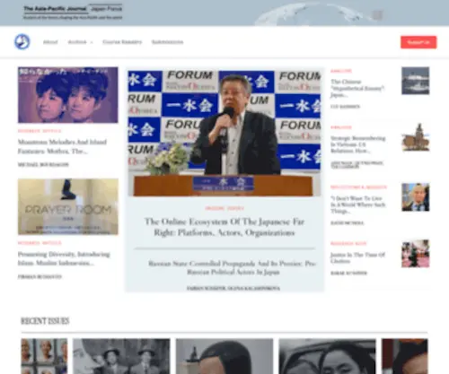 APJJF.org(The Asia) Screenshot