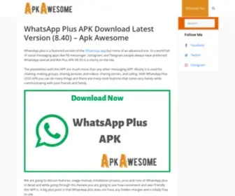 Apkawesome.com(WhatsApp plus) Screenshot