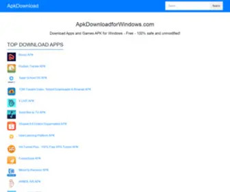 Apkdownloadforwindows.com(Download apps and games apk for windows 10/8/7) Screenshot