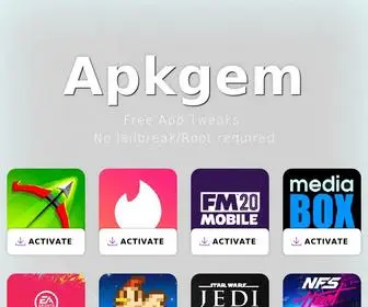 Apkgem.com(Free App Tweaks for iOS and Android Free App Tweaks for iOS and Android) Screenshot