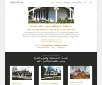 Aplacetostayballarat.com.au(Self contained accommodation ballarat Serviced apartments Ballarat) Screenshot