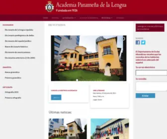 Aplengua.org.pa(Academia Panameña de la Lengua) Screenshot