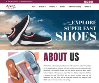 Aplfootwear.com(APL footwear is the leading manufacturer of EVA Footwear in India) Screenshot