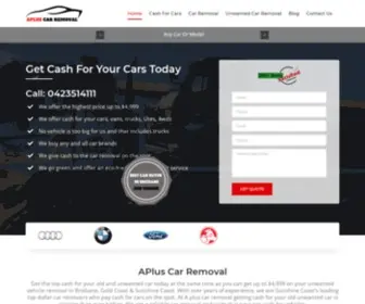 Apluscarremoval.com.au(APlus Car Removal Offers Instant Cash Up To $11) Screenshot