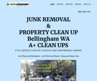 Apluscleanups.com(Junk Removal in Bellingham) Screenshot