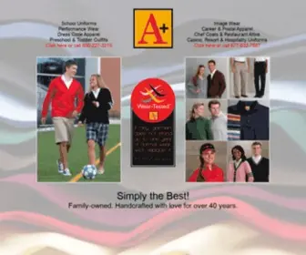 Apluseveryday.com(School and Career Apparel) Screenshot