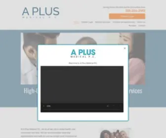 Aplusmed.com(Participating Telehealth provider) Screenshot