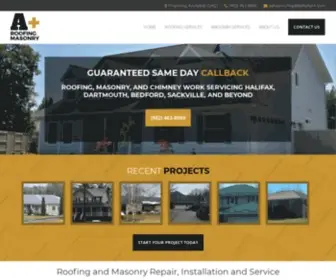 Aplusroofingmasonry.ca(Halifax Roofing Company) Screenshot