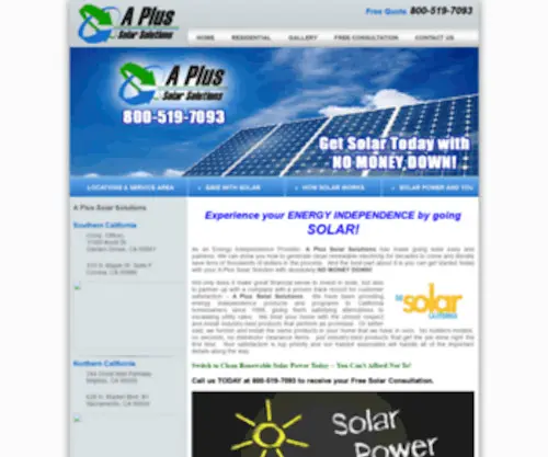 Aplussolarsolutions.com(A PLUS SOLAR SOLUTIONS INC) Screenshot