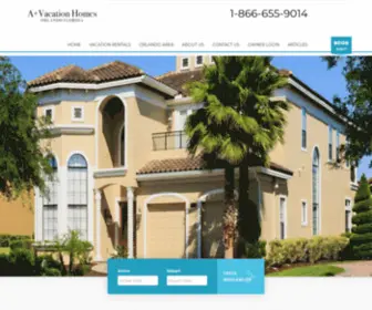 Aplusvacationhomes.com(Orlando Florida Vacation Homes) Screenshot