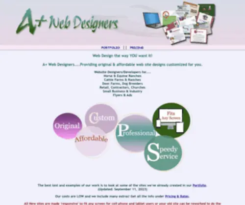 Apluswebdesigners.com(Website Designer Ranch Equine Business A) Screenshot
