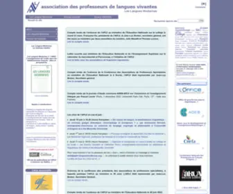 APLV-Languesmodernes.org(Association des Professeurs de Langues Vivantes) Screenshot