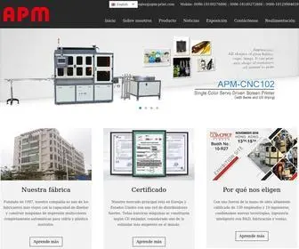 APM-Print-ES.com(Fabricante y proveedor de impresoras de pantalla para botellas de vidrio de China) Screenshot