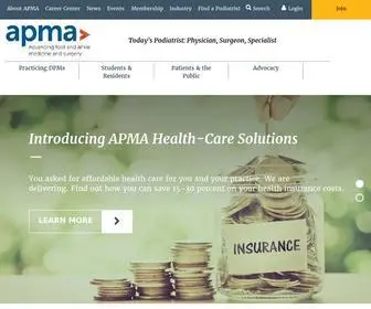 Apma.org(American Podiatric Medical Association) Screenshot