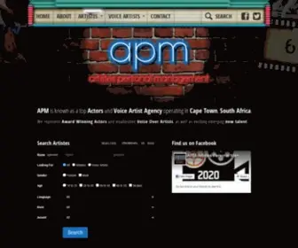 APM.co.za(Cape Town based Actors and Voice Artist Agency) Screenshot