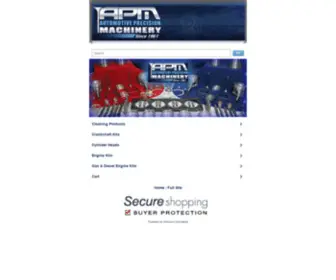 Apmengineparts.com(Automotive Precision Machinery) Screenshot