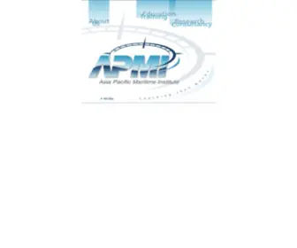 Apmi.edu(Home page of the Asia Pacific Maritime Institute) Screenshot