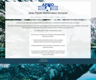 Apmo-Official.org(Asian Pacific Mathematical Olympiad) Screenshot