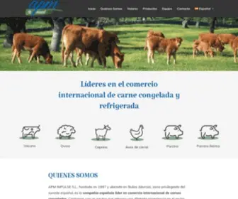 Apmspain.com(Líderes en el comercio internacional de carne congelada y refrigerada) Screenshot