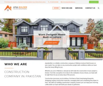 Apnabuilder.com(Construction company in Pakistan Lahore) Screenshot