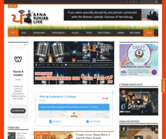 Apnapunjablive.com(A complete punjabi entertainment and resourceful punjabi media portal) Screenshot