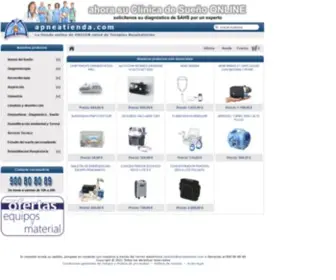 Apneatienda.com(Online shop of respiratory therapy by Oxigen Salud) Screenshot