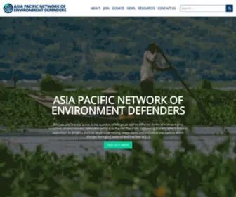 Apned.net(Asia Pacific Network of Environment Defenders) Screenshot