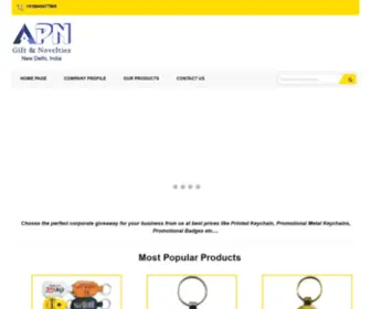 APNGiftsnovelties.com(Printed Keychain Manufacturer) Screenshot