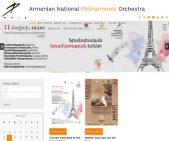 Apo.am(The Armenian National Philharmonic Orchestra established 92 years ago by Arshak Adamian and Alexander Spendiaryan is the national center of professional orchestral music in Armenia) Screenshot