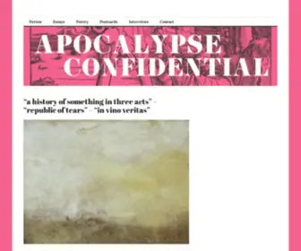 Apocalypse-Confidential.com(APOCALYPSE CONFIDENTIAL) Screenshot