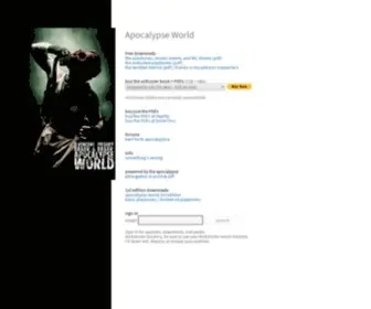 Apocalypse-World.com(Apocalypse World) Screenshot