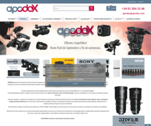 Apodax.com(Camaras Profesionales y equipamiento audiovisual) Screenshot