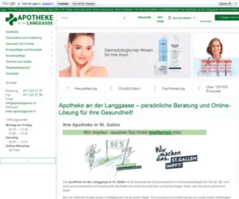 Apolanggasse.ch(Apotheke an der Langgasse) Screenshot