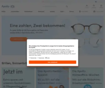 Apollo-Optik.com(Brillen, Sonnenbrillen & Kontaktlinsen online bestellen) Screenshot