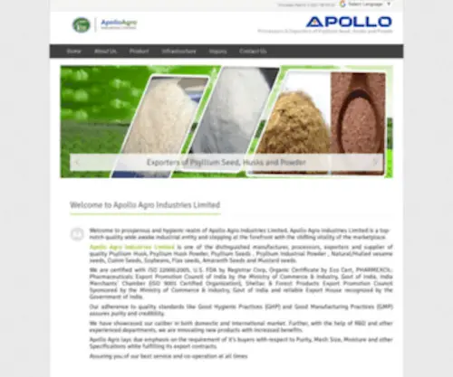 Apolloagro.com(Apollo Agro Industries Limited) Screenshot