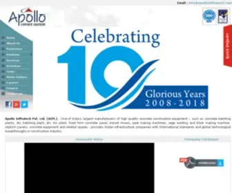 Apolloinffratech.com(Concrete Construction Equipment) Screenshot