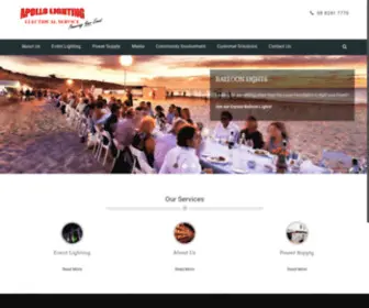 Apollolighting.com.au(Powering your event) Screenshot