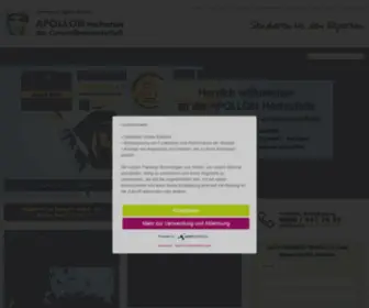 Apollon-Hochschule.de(Fernstudium und Zertifikatskurse an der APOLLON Hochschule der Gesundheitswirtschaft) Screenshot