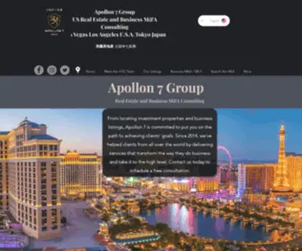 Apollon7Group.com(Las Vegas Real Estate Investing and Business M&A Consulting) Screenshot