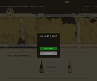 Apolloni.com(Producer of Premium Oregon Pinot Noir and Italian) Screenshot