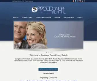 Apolloniadentallongbeach.com(Long Beach dentist Dr. Joseph Marvizi in the Bixby Knolls area) Screenshot