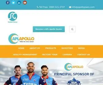 Apollopipes.com(Apollo Pipes) Screenshot