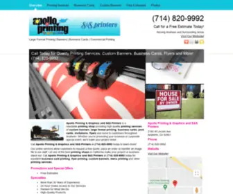 Apolloprinting.net(Anaheim Printing Services) Screenshot