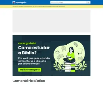 Apologeta.com.br(Dicionário e comentário de toda a Bíblia) Screenshot