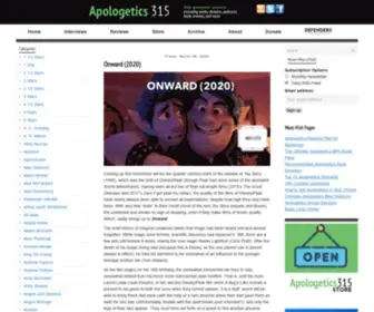 Apologetics315.com(About us: the mission of apologetics 315) Screenshot