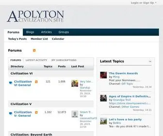 Apolyton.net(Apolyton Civilization Site) Screenshot