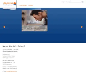 Apontas.de(Inkassodienstleistung und Anwaltsservice durch Apontas Die Forderungsmanager) Screenshot