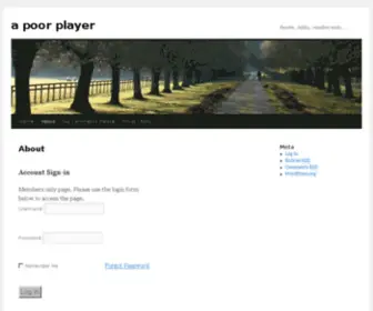 Apoorplayer.net(A poor player) Screenshot