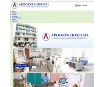 Apoorvahospitals.com(APOORVA HOSPITAL) Screenshot